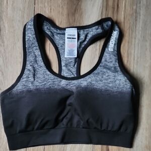 Gymshark Women's Black and Gray Sports Bra